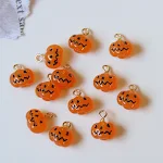 Pingentes de resina estéreo de abóbora e fantasminhas para Halloween, miniaturas fofas para acessórios e criar decorações temáticas. — foto 2