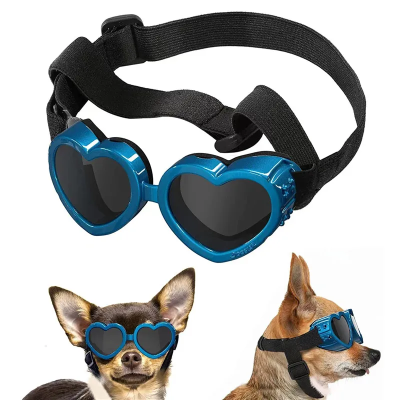 Title 32, 1 Pcs Heart-shaped Small Dog Sunglasses Waterpr...
