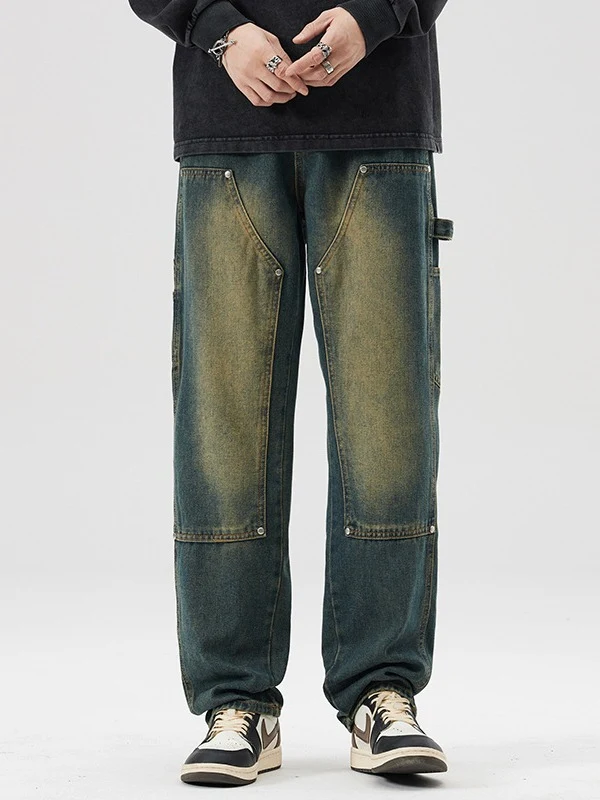 Title 8, Vintage Logging Cargo Jeans Men Durable and com...