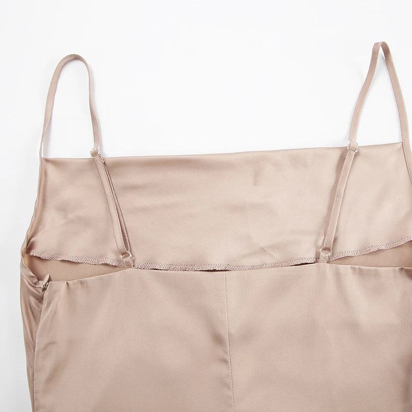 Title 7, Sexy Satin Swing Collar Sling Dress. Effortless...