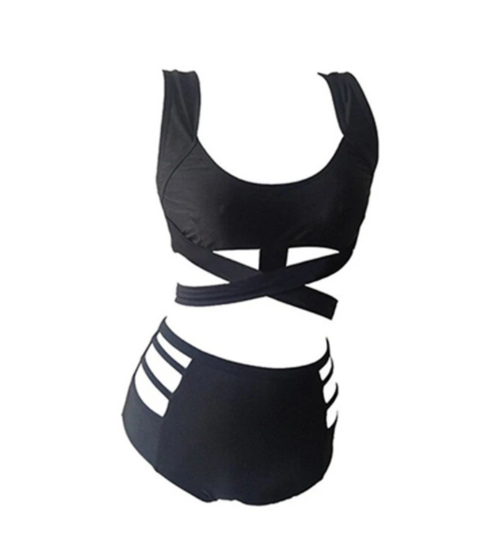 Title 5, Plus size swimsuit for curvy women, featuring t...