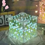 Pacote DIY de Material para Luminária Noturna Pequena Mar de Flores de Tulipa Feito à Mão Crie uma atmosfera relaxante com esta linda luminária noturna para seu quarto. — foto 3