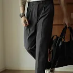 Straight Casual Draping Cropped Suit Pants for women, offering a modern and comfortable fit. Perfect for everyday wear a — photo 2