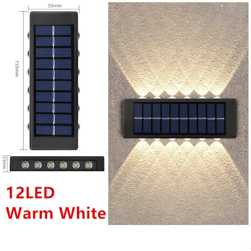 Title 6, Solar Outdoor Garden Light Up and Down Glowing ...