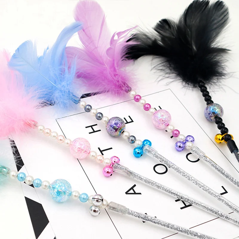 Title 19, Funny Spiral Pet Cat Toys Colorful Feather Teas...