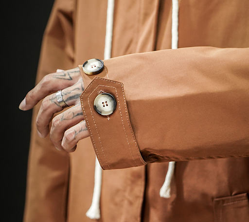 Title 6, Mens Trench Coat Large Size Pure Color Slim Ko...