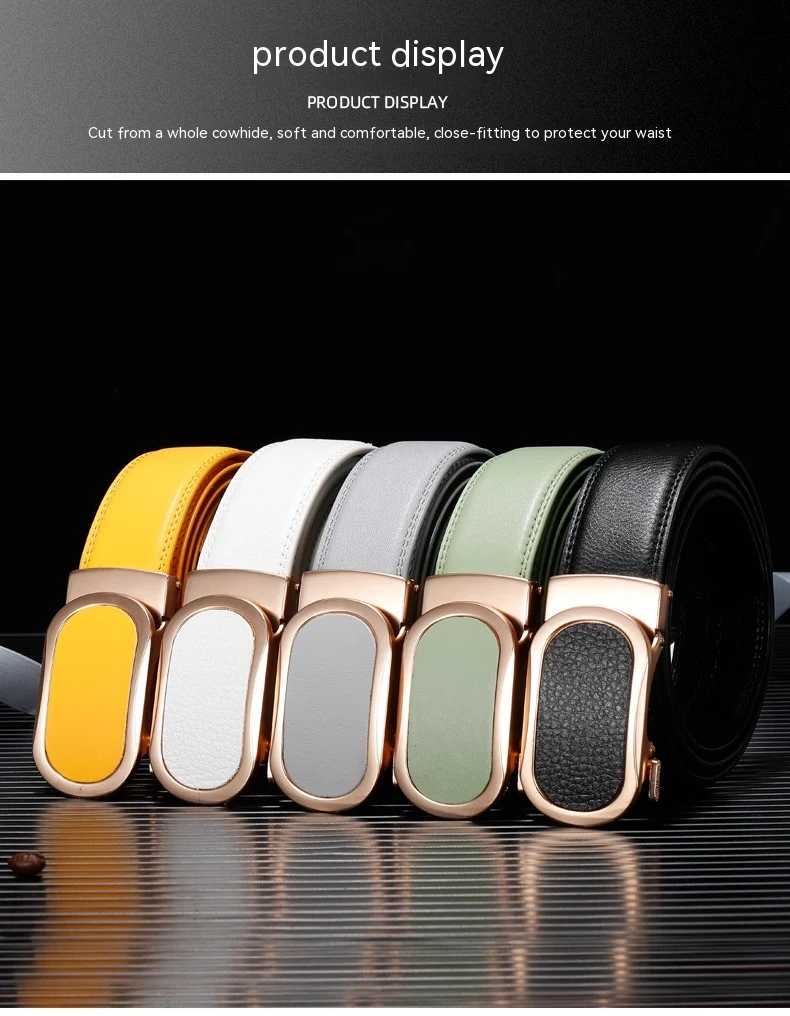 Title 5, Mens Artificial Leather Comfort Click Belt for...