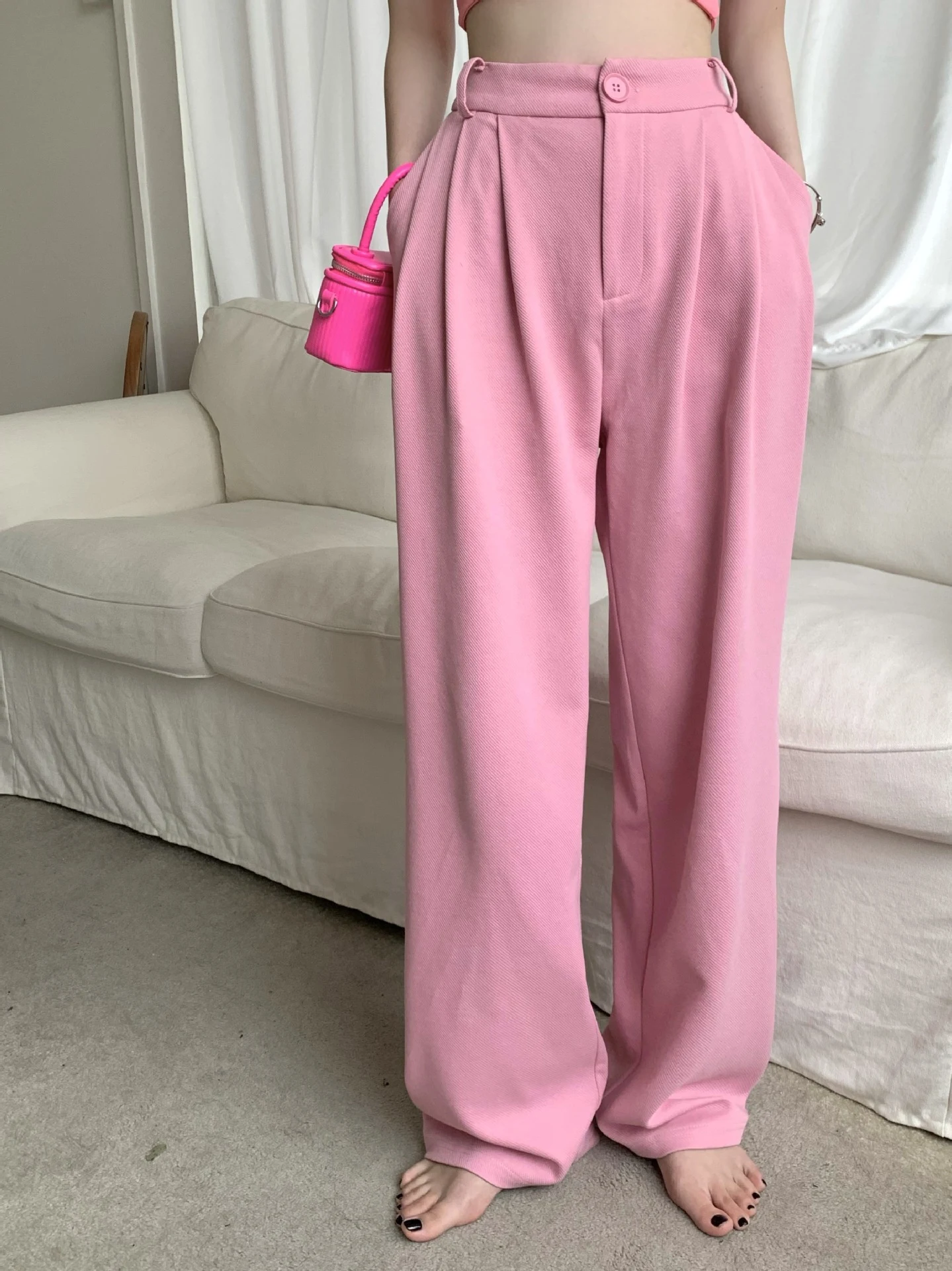 Title 6, High Waist Slim Suit Floor Pant Trousers for wo...