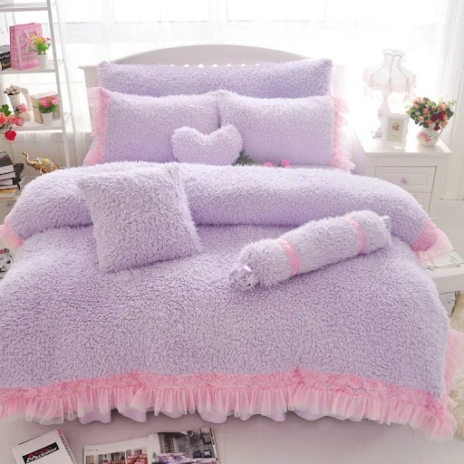 Title 4, Cashmere Four-Piece Bedding Set, Short Hair Cor...