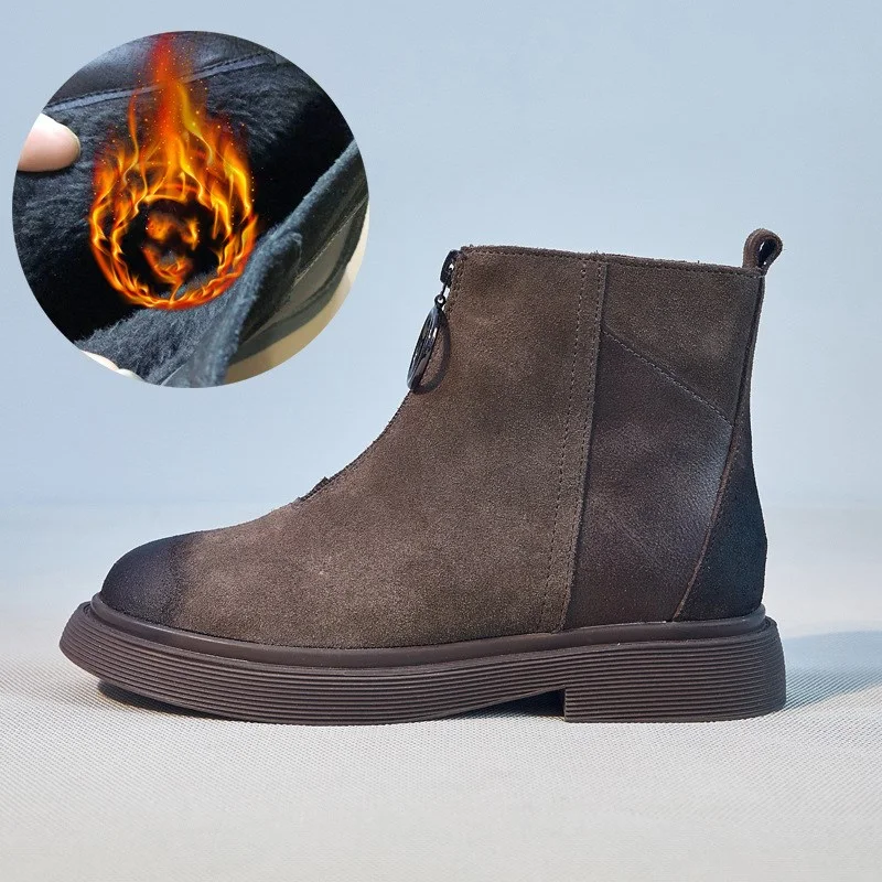 Title 1, Womens front zipper Martin boots, combining st...