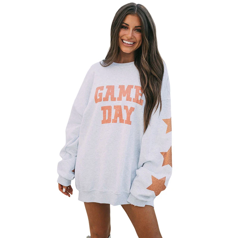 Camiseta Esportiva Feminina Casual Gola Redonda Manga Longa Solta Confortável Respirável Perfeita para Exercícios e Uso Diário — foto 1