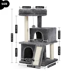 Luxury Cat Tower with Double Condos Spacious Perch provides comfort, space, and entertainment for multiple feline friend — photo 3
