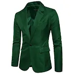 Blazer masculino casual de cor sólida, um botão, para comércio exterior, perfeito para um visual elegante e moderno. — foto 1
