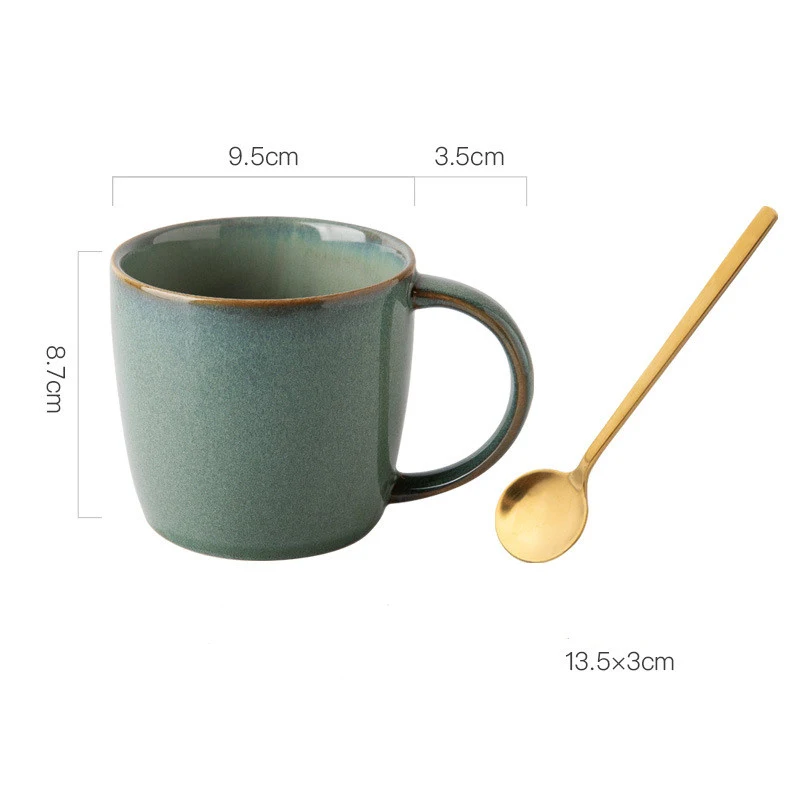 Title 2, Creative Retro Mug Coffee Cup Ceramic Cup for H...