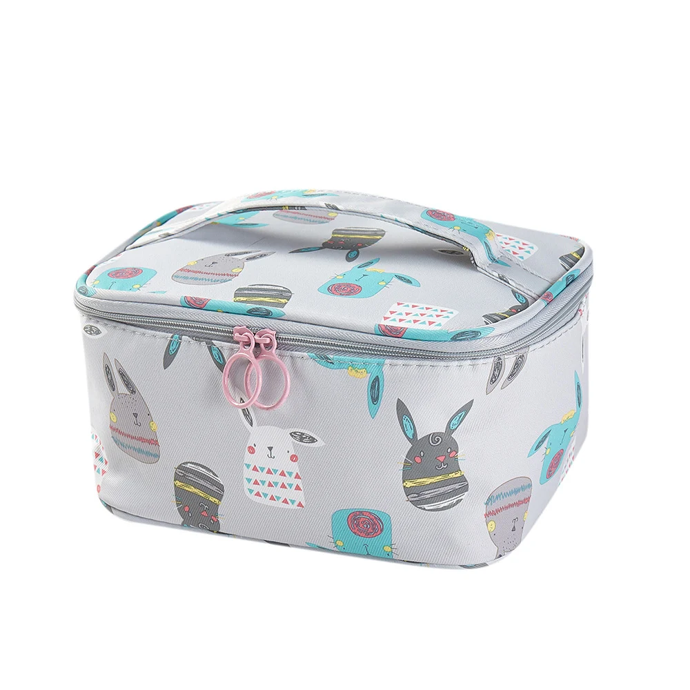 Bolsa de Higiene Cartoon Portátil Quadrada Grande Capacidade Clutch de Viagem Organizador de Cosméticos e Acessórios — foto 2