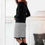Women's Houndstooth Slim Base Dress, offering a flattering and fashionable silhouette. Perfect for creating a polished l — photo 3