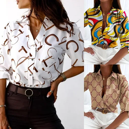 Title 4, Womens Long-sleeved Print Shirt