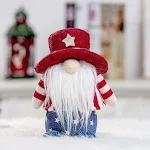Decoração de boneca sem rosto para o Dia da Independência, com pernas longas e curtas. Adicione patriotismo e alegria à sua casa. — foto 1
