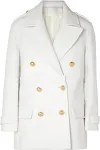 Cappotto in cashmere bianco doppiopetto Temperament Casual, elegante e caldo, perfetto per l'inverno e per un look sofisticato e raffinato. — foto 1