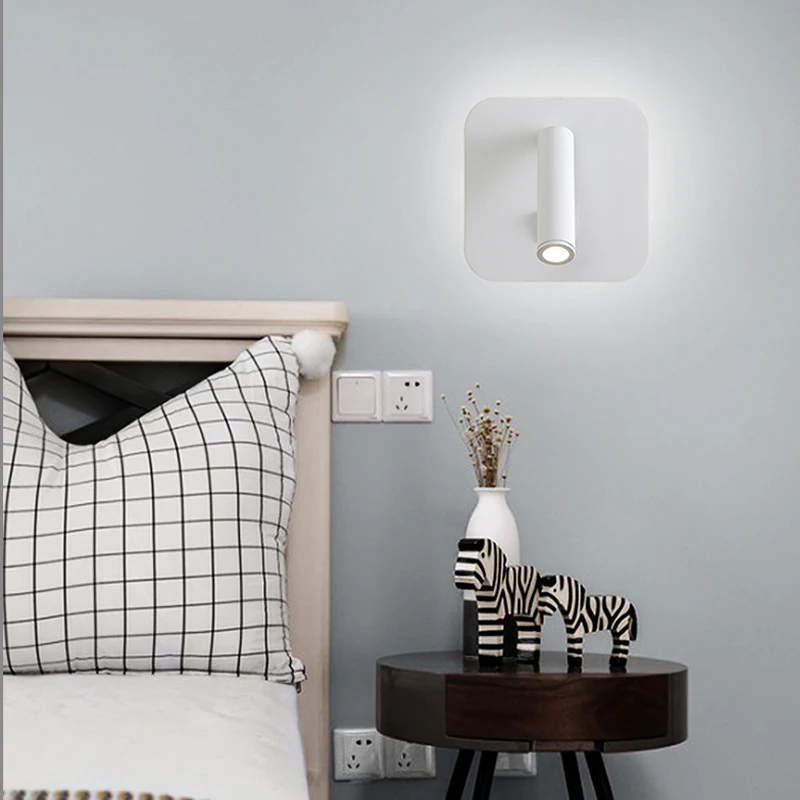 Title 4, Modern Minimalist Bedside LED Wall Lamp Creativ...