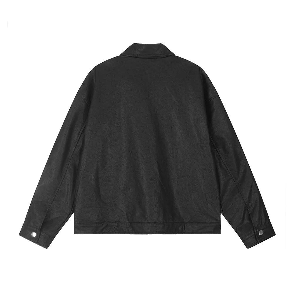 Title 4, Jaqueta de motocicleta masculina Punk PU Leathe...