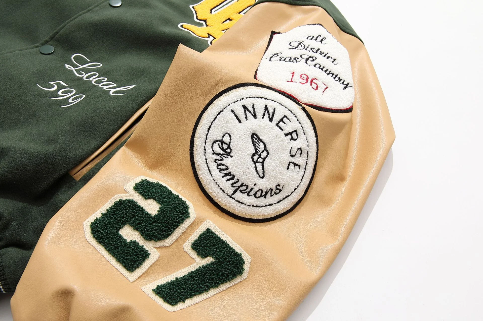 Title 2, Giacca da baseball unisex con collo rotondo e c...