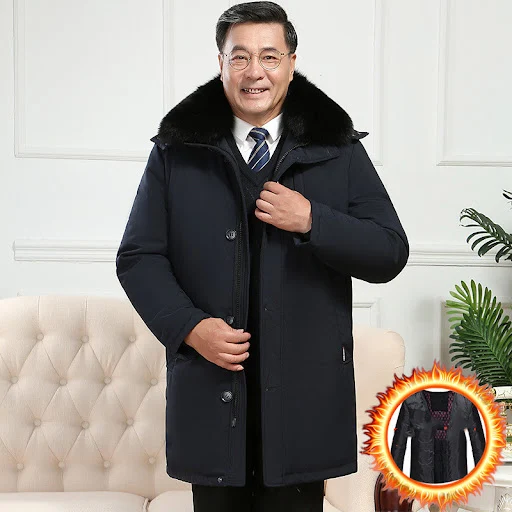 Title 5, New Mens Mid-length Detachable Down Jacket. St...