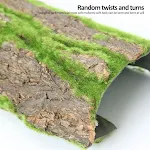 Decoración de tubería de agua con corteza de árbol artificial, crea un ambiente natural y discreto para fumar. Fácil de limpiar y duradero. — foto 4