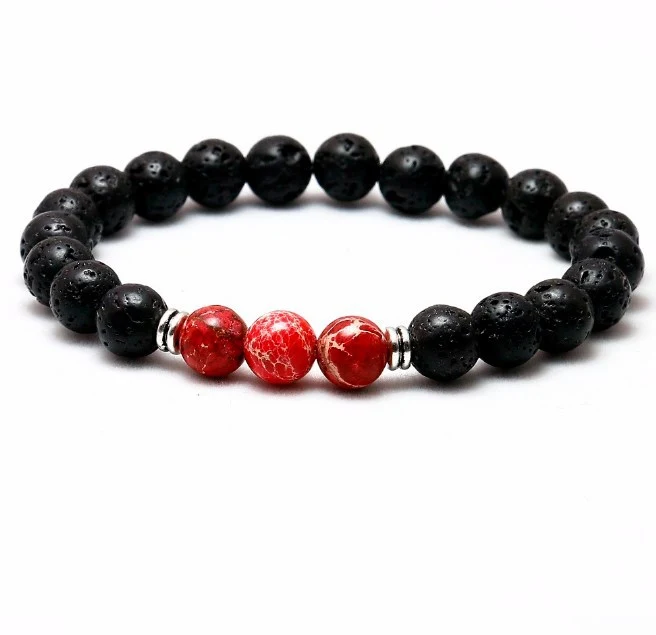 Pulseira de yoga DIY com pedras vulcânicas de 8mm. Promova o equilíbrio e a energia, criando sua própria joia natural para bem-estar. — foto 9