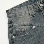 Amerikaanse loose wide leg jeans voor heren, wijde pijpen, comfortabele pasvorm en casual stijl voor een relaxte en modieuze look. — foto 11