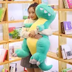 Boneca de Dinossauro Tiranossauro Rex de Natal, o presente perfeito para crianças. Pelúcia macia, ideal para abraçar e brincar. — foto 6
