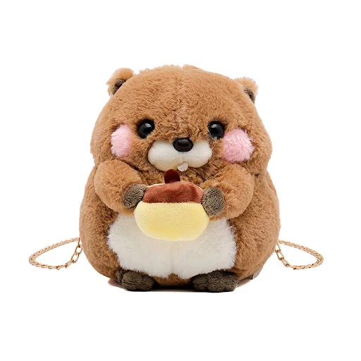 Title 3, Plush Cute Bag For Women Cartoon Hamster Doll O...