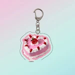 Chaveiro acrílico fofo de bolo de feliz aniversário, presente ideal e lembrança duradoura para celebrar aniversários especiais. — foto 2