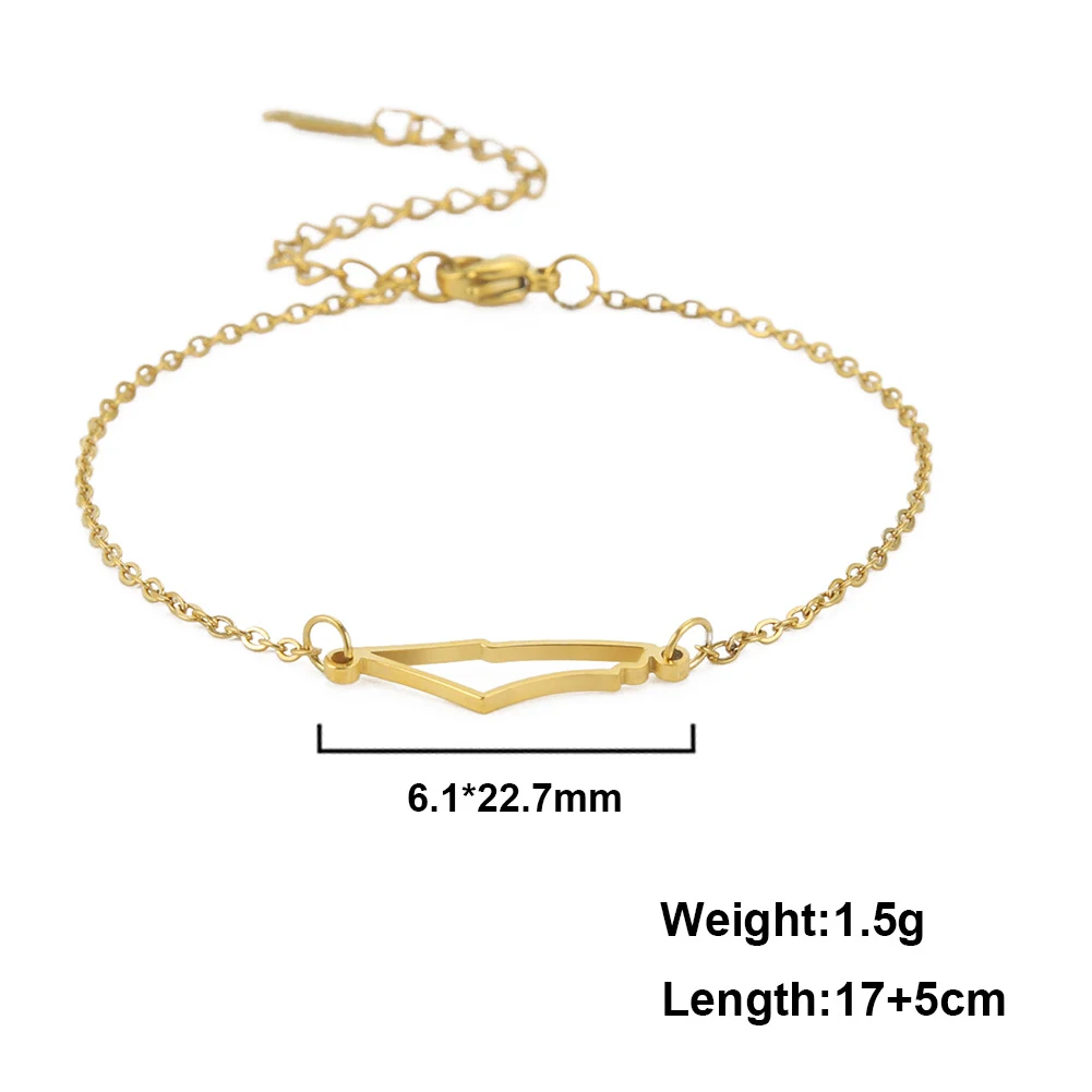Pulseira de aço inoxidável com pingente irregular de montanha oca – acessório moderno e elegante para um visual único e sofisticado. — foto 11