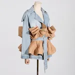 Cappotto da cowboy da donna con design, volant, contrasto, lacci e pizzo. Perfetto per un look chic e alla moda, ogni giorno. — foto 3