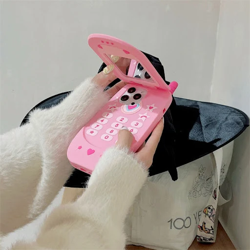 Title 14, Capa de telefone PHS Flip Mirror de silicone Pr...