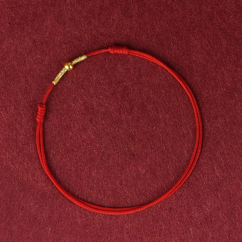 Pulseira de corda trançada à mão com trevo de quatro folhas simples. Amuleto da sorte natural e elegante, perfeita para uso diário ou presentear. — foto 4