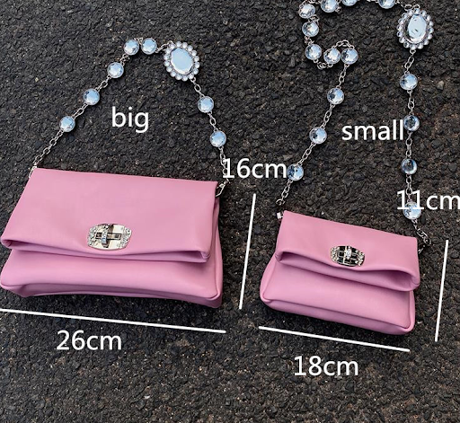 Title 7, Borsa a tracolla da donna alla moda con strass ...