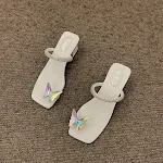 Fashion Tribe Sandalias de tacón alto con diamantes de imitación para mujer, verano, plataforma gruesa, estilo coreano, ¡a la moda! — foto 10
