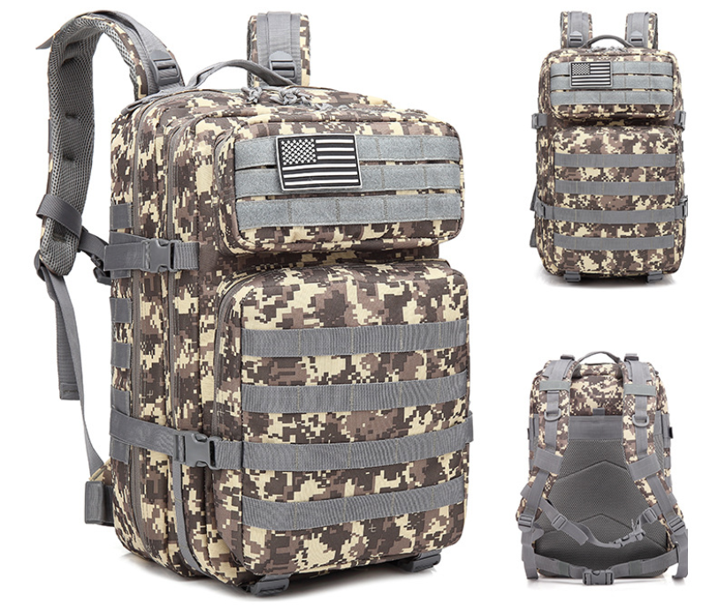 Mochila de montanhismo tática e de lazer para atividades ao ar livre, viagens e transporte de computador. Perfeita para fãs do exército. — foto 11