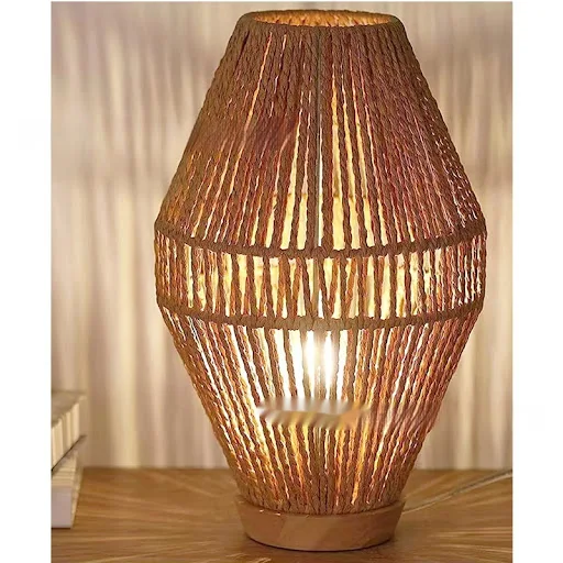 Title 13, Bohemian Style Mushroom Table Lamp, Creative Wo...