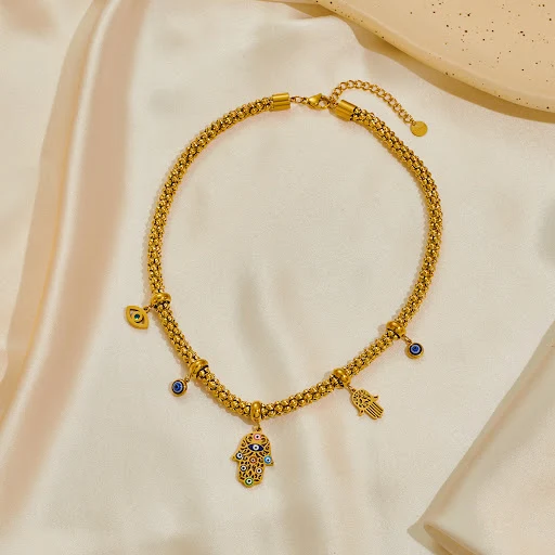 Title 3, Conjunto Colar, Brinco e Pulseira Palm Eye. Joi...