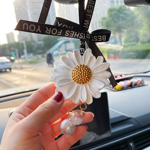 Title 5, Little Daisy Car Pendant Car Aromatherapy Decor...