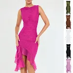 Summer Slim Skinny Sleeveless Dress For Women Fashion Party Club Dresses, stylish and figure-flattering, perfect for sum — photo 18