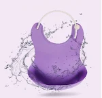 Babador descartável de silicone infantil Impermeável à prova d'água Proteção contra manchas e fácil de limpar Ideal para bebês e crianças pequenas Prático — foto 10