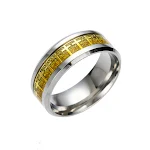 Anel feminino de aço inoxidável, moda e durabilidade. Joia resistente à água, ideal para uso diário e ocasiões especiais. — foto 5