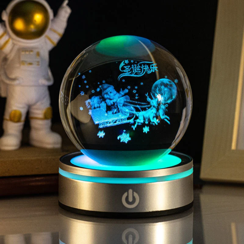 Creative 3D Inner Carving Luminous Crystal Ball, Colorful Gradient Small Night Lamp, Home Decorations, and Gifts Selecti — photo 18
