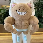 Boneco de pelúcia namorado musculoso engraçado. Diversão garantida com este brinquedo fofinho e divertido. Perfeito para abraçar e rir. — foto 8