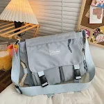 Bolsa mensageiro casual para meninas, grande capacidade e versátil. Perfeita para uso diário, escola ou passeios, com muito espaço para tudo. — foto 4