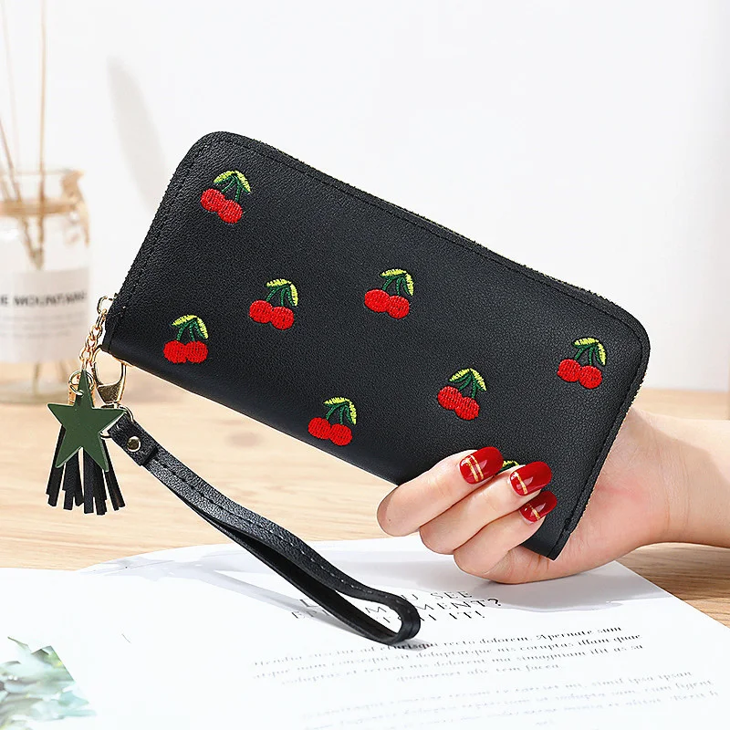 Title 1, New stylish cherry embroidery fashion long wall...